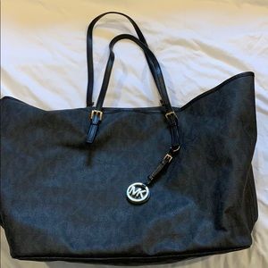 Black Michael Kors Monogram Tote Bag